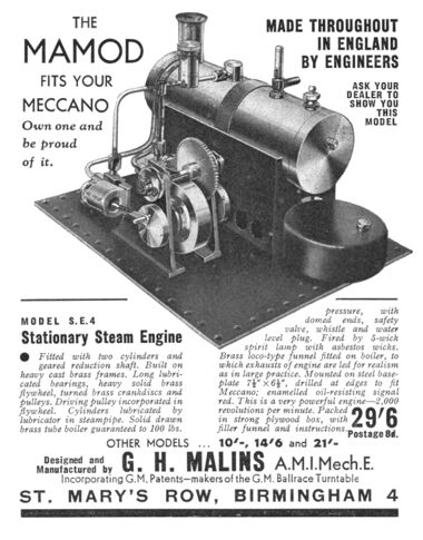 1938: Mamod fits your Meccano, Mamod S.E.4