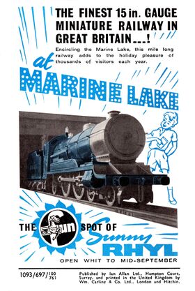 1961: Marine LAke Miniature Railway, Rhyl