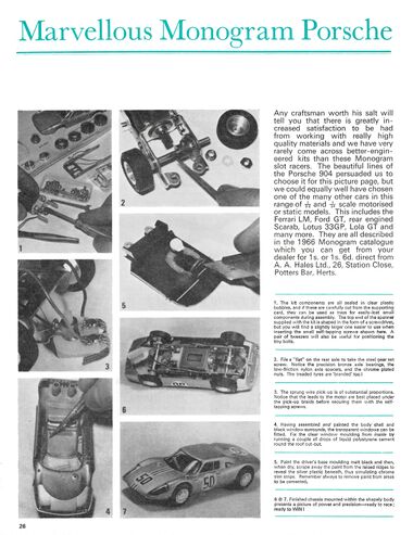 1966: "Marvellous Monogram Porsche", building the Monogram Porsche 904