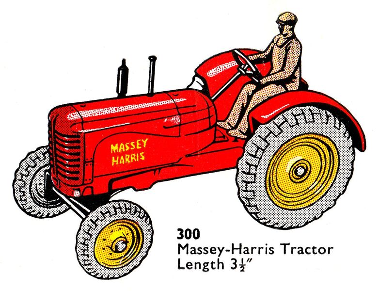 File:Massey-Harris Tractor, Dinky Toys 300 (DinkyCat 1956-06).jpg