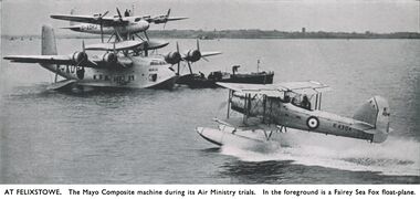 1938: Mayo Composite and Fairey Sea Fox, at Felixstowe
