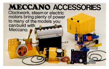 1976: Meccano Accessories, including the Meccano Steam Engine