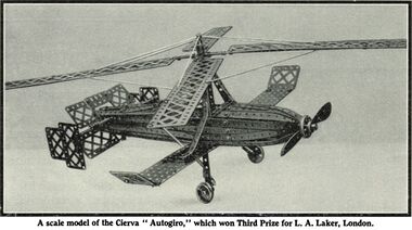 1931: Prizewinning Cierva Autogiro Meccano prize model, Meccano Magazine