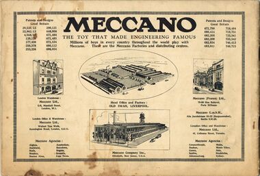 1929: Meccano Factories and Distribution, worldwide