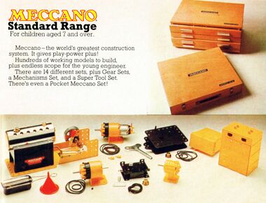 1977: Meccano Standard Range, cabinets and accessories