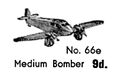 Medium Bomber, camouflaged, Dinky Toys 66e (MM 1940-07).jpg
