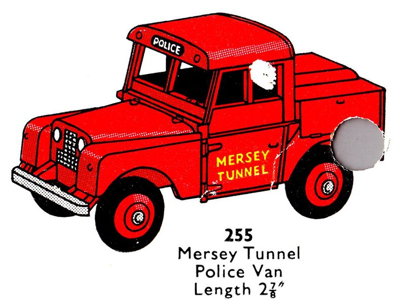 File:Mersey Tunnel Police Van, Dinky Toys 255 (DinkyCat 1956-06).jpg
