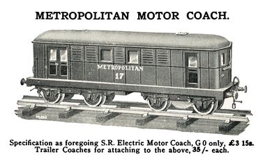 1930: Milbro model of a Metropolitan motor coach