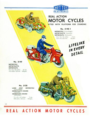 1940s: Mettoy Real Action Motor Cycles