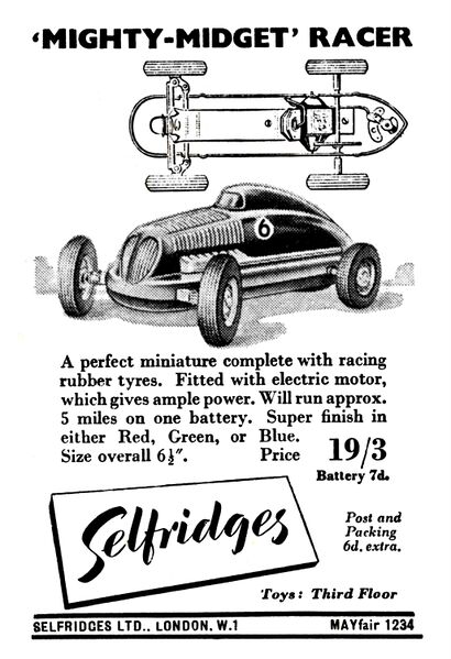 File:Mighty Midget Racer, Victory Industries, Selfridges advert (MM 1949-04).jpg