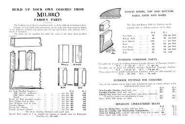 Milbro wooden coach kits
