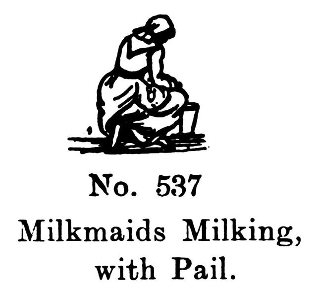 File:Milkmaids Milking, with Pail, Britains Farm 537 (BritCat 1940).jpg