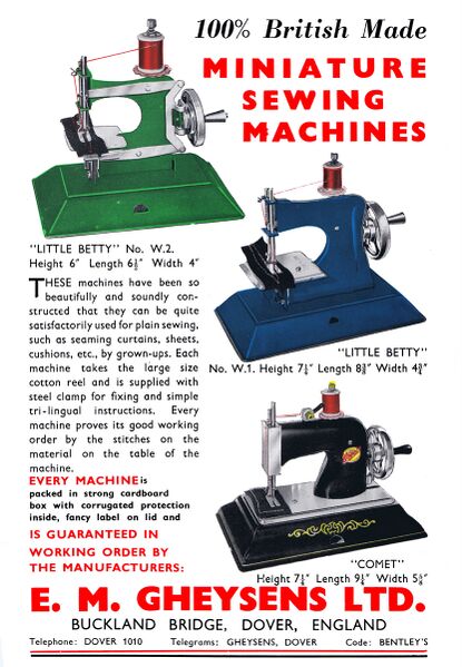 File:Miniature Sewing Machines, EM Gheysens (BPO 1955-10).jpg
