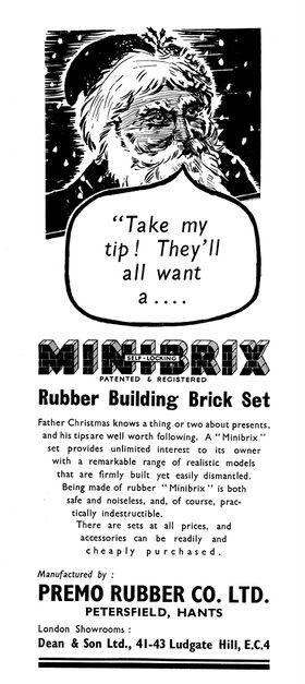 1939 Minibrix trade advert