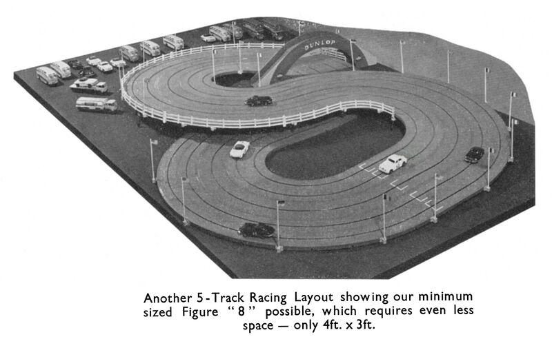 File:Minic Motorways raceway, minimal five-track racing layout (MMR ~1962).jpg