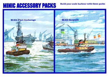 Minic Ship Accessory Packs, "Build your scale harbour with these packs"