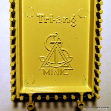 Minic Ships logo cast into the base of a pier section