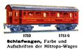Mitropa Schlafwagen - Sleeping Car, Märklin 1753 (MarklinCat 1939).jpg