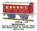 Mitropa Speisewagen - Dining Car, Märklin 1625-Sp (MarklinCat 1939).jpg