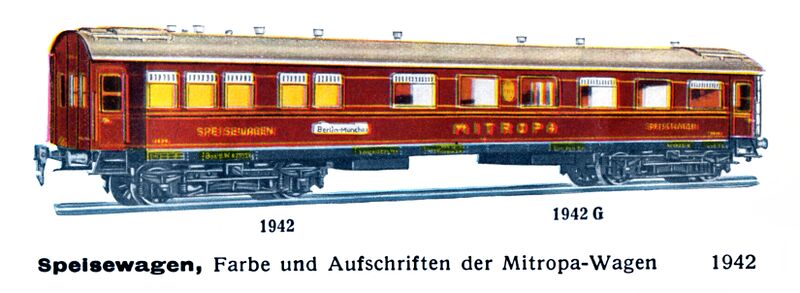 File:Mitropa Speisewagen - Dining Car, red, 40cm, Märklin 1942 (MarklinCat 1939).jpg