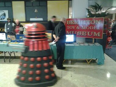BTMM stand, with passing Dalek