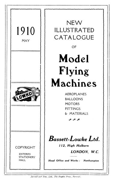 File:Model Flying Machines 1910 catalogue title page, Bassett-Lowke (BLAirCat 1910).jpg