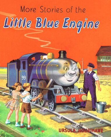 Front cover of "More Stories of the Little Blue Engine", circa ~1955