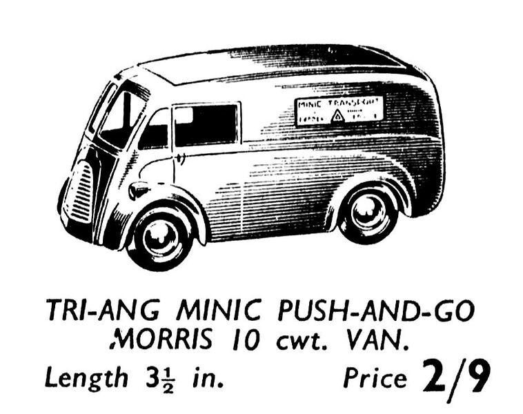 File:Morris 10cwt Van, Minic Push And Go range (MM 1954-07).jpg