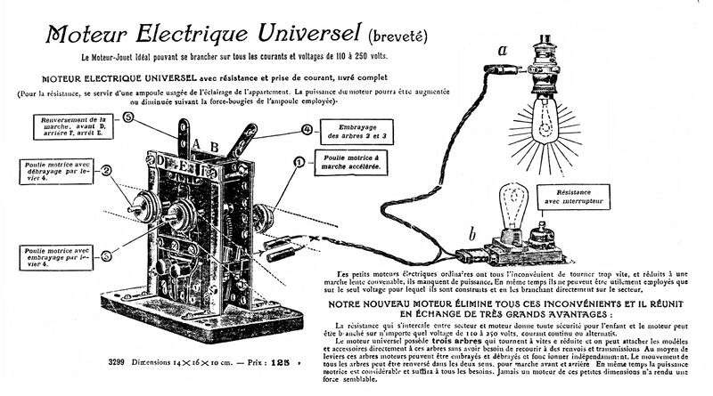 File:Moteur Electrique Universel - Universal Electric Motor, Märklin 3299 (MärklinCatFr 1921).jpg