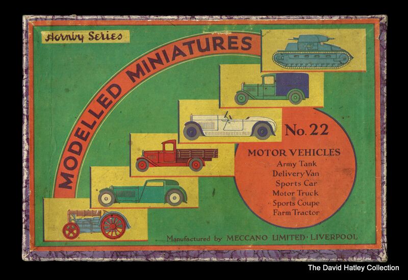 File:Motor Vehicles, box lid (Hornby Series Modelled Miniatures 22).jpg