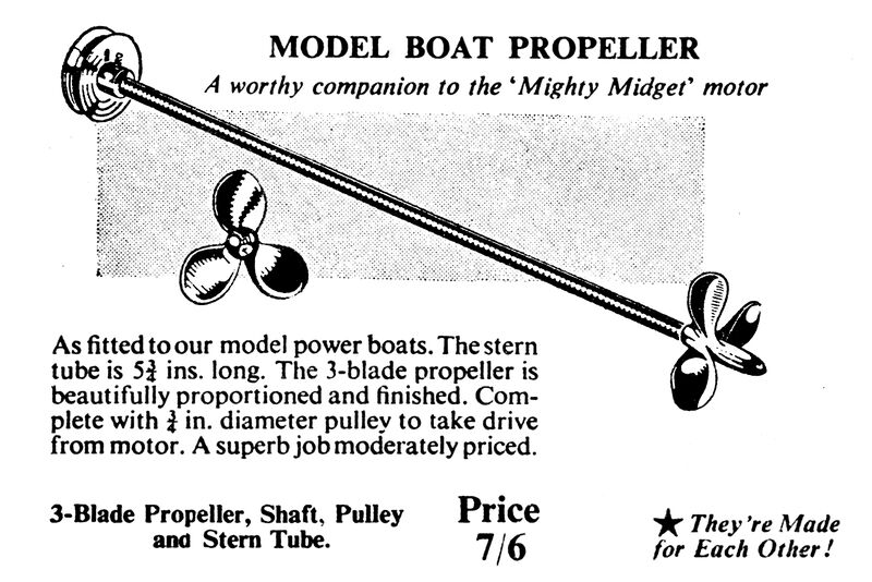 File:Motor boat propeller and drive shaft for Mighty Midget Motor (Hobbies 1958).jpg