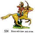 Mounted Indian, Brave with Bow and Arrow, Britains Swoppets 534 (Britains 1967).jpg