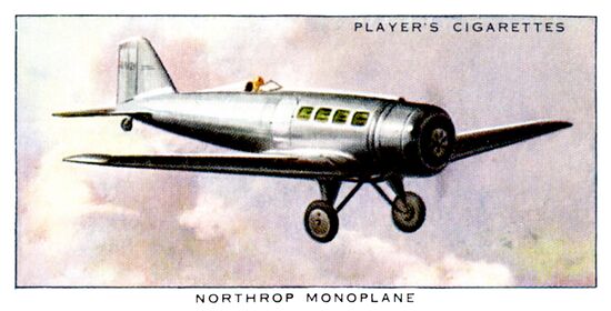 Northrop Monoplane, Card No 37 (JPAeroplanes 1935).jpg