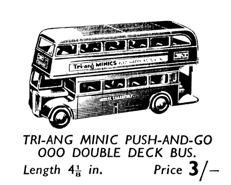 File:OOO Double-Decker Bus, Minic Push And Go range (MM 1954-07).jpg
