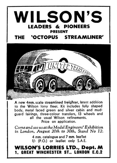 1947: "Octopus" Eight-wheeler Streamlined Lorry (August 1947)