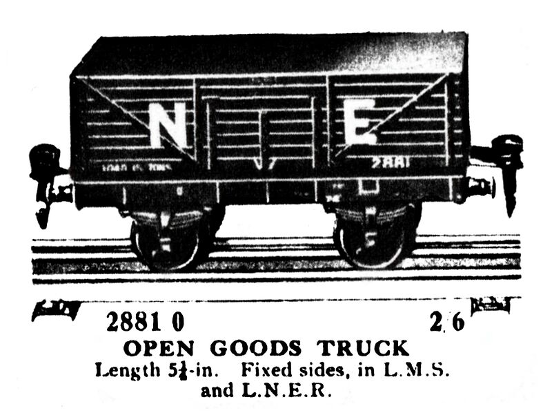 File:Open Goods Truck, fixed sides, LMS LNER, Märklin 2881-0 (MarklinCRH ~1925).jpg