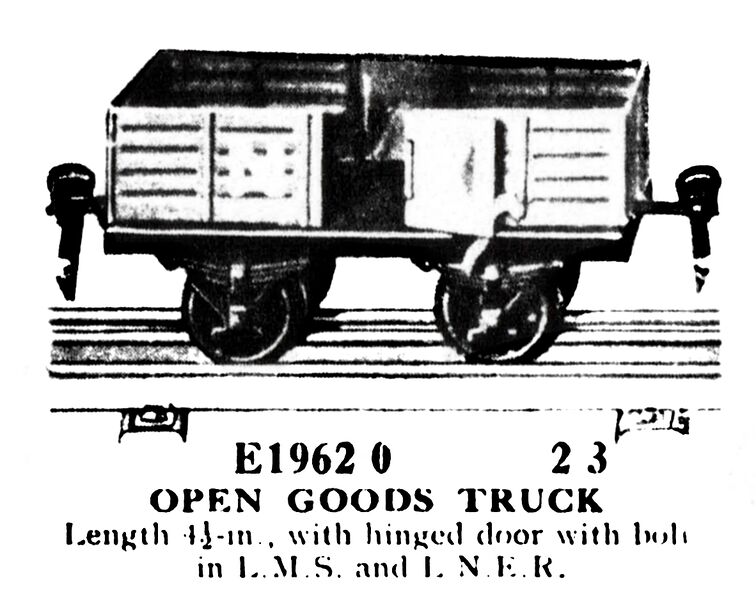 File:Open Goods Truck, with hinged door, Märklin E1962-0 (MarklinCRH ~1925).jpg