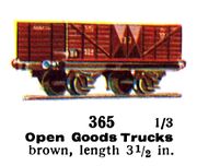 Open Goods Trucks, 00 gauge, Märklin 365 (Marklin00CatGB 1937).jpg
