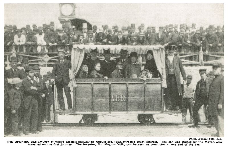 File:Opening Ceremony, 1883-08-03, Volks Electric Railway (RWW 1935).jpg