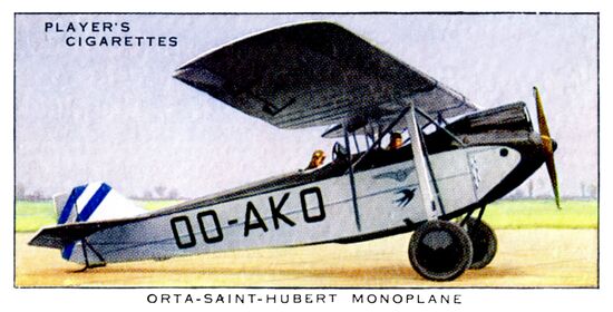 Orta-Saint-Hubert Monoplane, Card No 50 (JPAeroplanes 1935).jpg