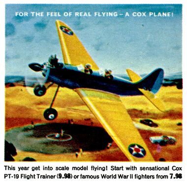 1965: "For the Feel of Real Flying – a Cox Plane!"