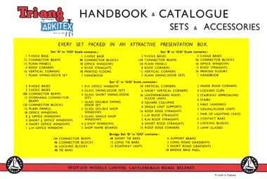 Back cover of the 00-scale Handbook and Catalogue