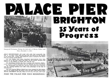 1935: "Palace Pier Brighton, 35 Years of Progress"