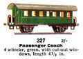Passenger Coach, 00 gauge, Märklin 327 (Marklin00CatGB 1937).jpg