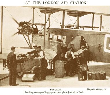 1928: Passenger Luggage being stowed, at Croydon