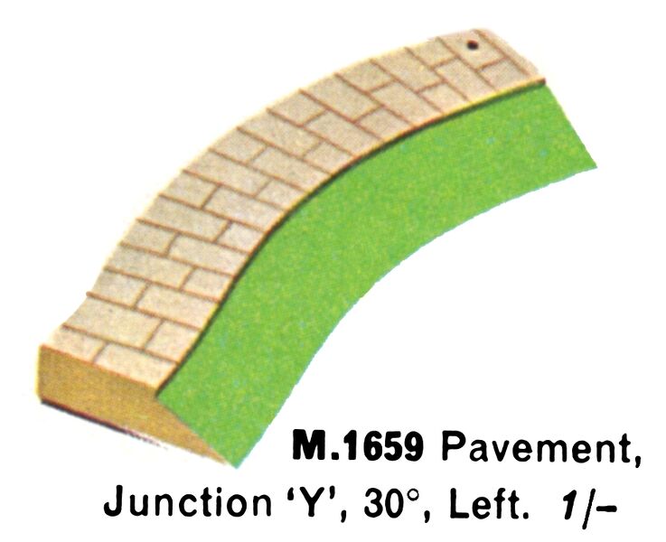 File:Pavement, Y Junction, 30deg, Left, Minic Motorways M1659 (TriangRailways 1964).jpg