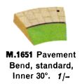 Pavement Bend, Standard, Inner, 30deg, Minic Motorways M1651 (TriangRailways 1964).jpg