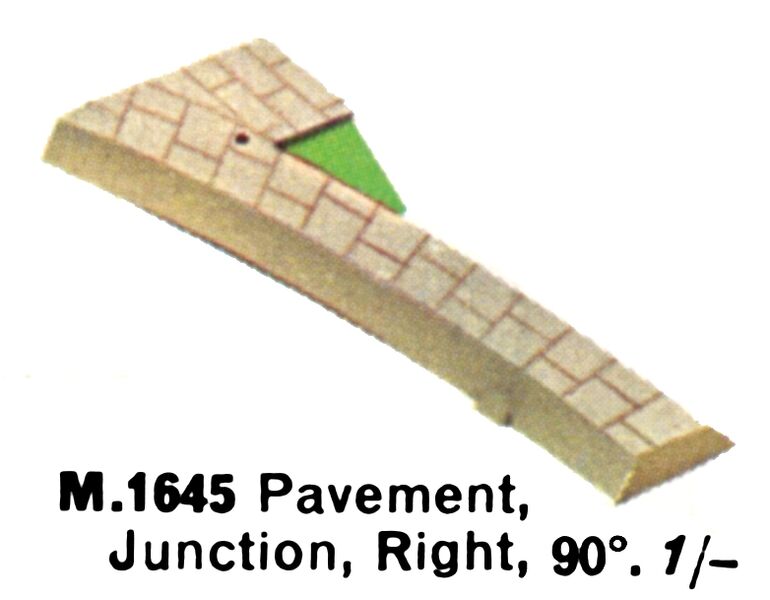 File:Pavement Junction, Right, 90deg, Minic Motorways M1645 (TriangRailways 1964).jpg