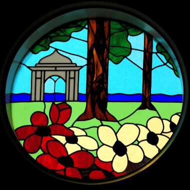 "Pavilion Gardens", stained glass at Brighton Pier