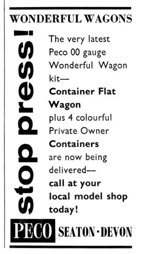 1963: Peco Wondoweful Wagons advert, Meccano Magazine